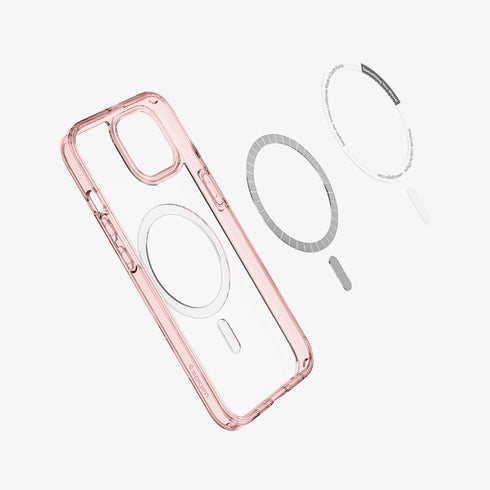 ACS03210 - iPhone 13 Pro Max Case Ultra Hybrid Mag Safe Compatible in white showing the back